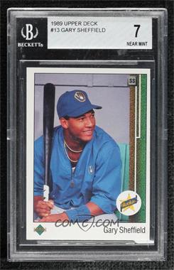 1989 Upper Deck - [Base] #13.2 - Gary Sheffield (Right Side Up SS on Front) [BGS 7 NEAR MINT]