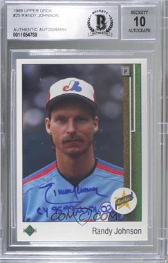 1989 Upper Deck - [Base] #25 - Randy Johnson [BAS BGS Authentic]