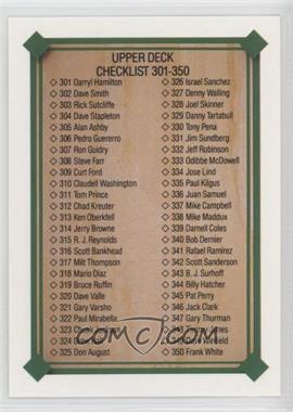 1989 Upper Deck - [Base] #697 - Checklist 301-400