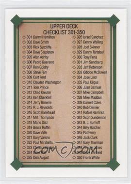 1989 Upper Deck - [Base] #697 - Checklist 301-400