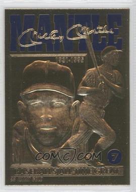 1990-00 Bleachers 23 Karat Gold - [Base] #_MIMA.3 - Mickey Mantle Baseball's All-Time Great (Blue Foil)