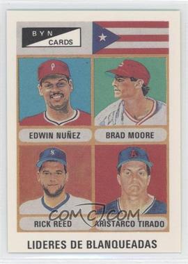 1990-91 BYN Puerto Rico Winter League Update - [Base] #67 - Edwin Nunez, Brad Moore, Rick Reed, Arsitarco Tirado