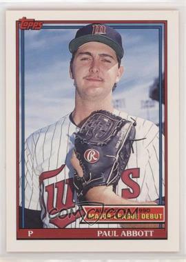 1990-91 Topps Major League Debut 1990 - Box Set [Base] #1 - Paul Abbott