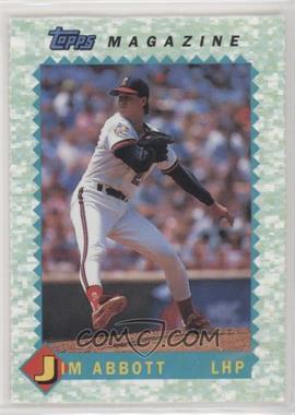 1990-93 Topps Magazine Cards - [Base] #TM19 - Jim Abbott