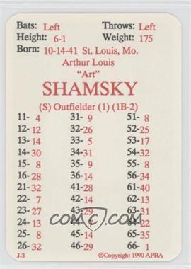 1990 APBA Baseball 1969 Season - [Base] #_ARSH - Art Shamsky