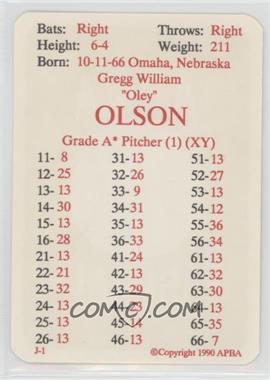 1990 APBA Baseball 1989 Season - [Base] #_GROL - Gregg Olson