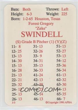 1990 APBA Baseball 1989 Season - [Base] #_GRSW - Greg Swindell