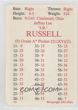 1990 APBA Baseball 1989 Season - [Base] #_JERU - Jeff Russell