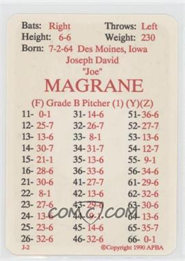 1990 APBA Baseball 1989 Season - [Base] #_JOMA - Joe Magrane