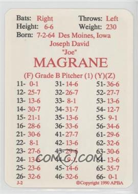 1990 APBA Baseball 1989 Season - [Base] #_JOMA - Joe Magrane