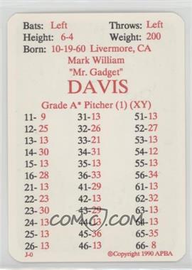 1990 APBA Baseball 1989 Season - [Base] #_MADA - Mark Davis
