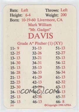 1990 APBA Baseball 1989 Season - [Base] #_MADA - Mark Davis