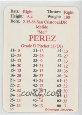 1990 APBA Baseball 1989 Season - [Base] #_MEPE - Melido Perez