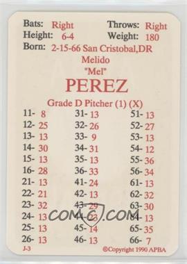 1990 APBA Baseball 1989 Season - [Base] #_MEPE - Melido Perez