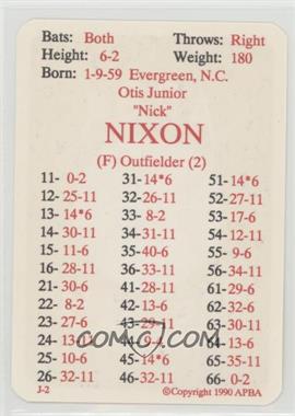 1990 APBA Baseball 1989 Season - [Base] #_OTNI - Otis Nixon