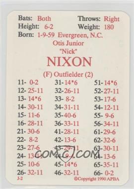 1990 APBA Baseball 1989 Season - [Base] #_OTNI - Otis Nixon