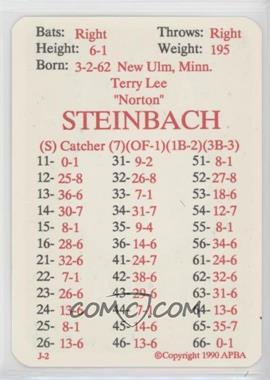 1990 APBA Baseball 1989 Season - [Base] #_TEST - Terry Steinbach