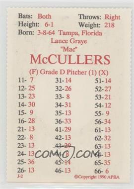 1990 APBA Baseball 1989 Season - Perforated #_LAMC - Lance McCullers
