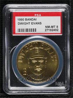 1990 Bandai Sports Stats Collector Coins - [Base] #_DWEV - Dwight Evans [PSA 8 NM‑MT]