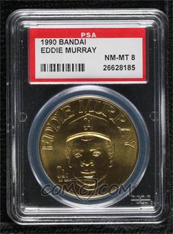 1990 Bandai Sports Stats Collector Coins - [Base] #_EDMU - Eddie Murray [PSA 8 NM‑MT]