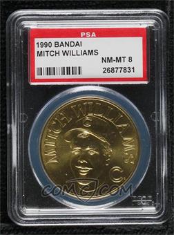 1990 Bandai Sports Stats Collector Coins - [Base] #_MIWI - Mitch Williams [PSA 8 NM‑MT]