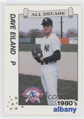 1990 Best Albany-Colonie Yankees/A's All Decade - [Base] #26 - Dave Eiland