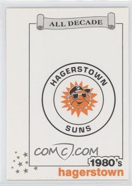 1990 Best Hagerstown Suns All Decade - [Base] #36 - Hagerstown Suns Team