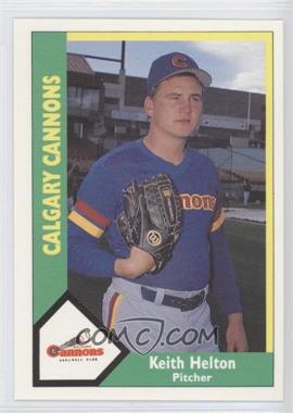 1990 CMC AAA - Calgary Cannons Green Back #21 - Keith Helton