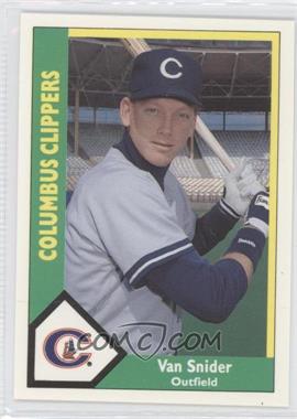 1990 CMC AAA - Columbus Clippers Green Back #16 - Van Snider