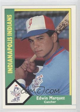 1990 CMC AAA - Indianapolis Indians Green Back #12 - Edwin Marquez