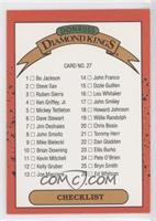 Checklist - Diamond Kings (Cards 1-26)