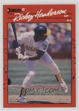 1990 Donruss - [Base] #304.1 - Rickey Henderson (. After Inc in the Copyright at back top)