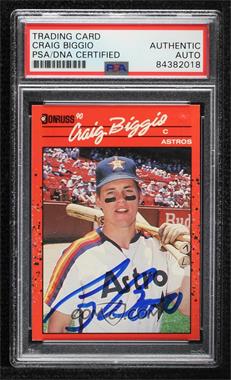 1990 Donruss - [Base] #306.1 - Craig Biggio (. After Inc in the Copyright at back) [PSA Authentic PSA/DNA Cert]