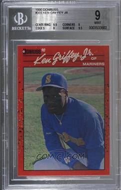 1990 Donruss - [Base] #365.1 - Ken Griffey Jr. (. After Inc in the Copyright at top back) [BGS 9 MINT]