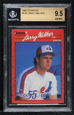 1990 Donruss - [Base] #578 - Larry Walker [BGS 9.5 GEM MINT]