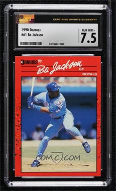 1990 Donruss - [Base] #61.1 - Bo Jackson (. After Inc in the Copyright on Back) [CSG 7.5 Near Mint+]