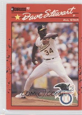 1990 Donruss - [Base] #703.1 - Dave Stewart ("Recent Major League Performance" above Stats)