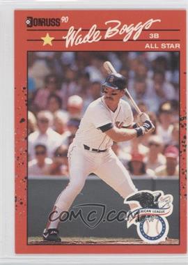 1990 Donruss - [Base] #712.1 - Wade Boggs ("Recent Major League Performance" above Stats)