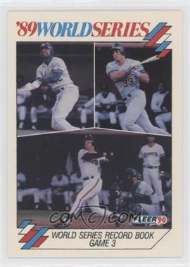 1990 Fleer - '89 World Series #10 - Dave Henderson, Jose Canseco, Matt Williams