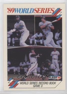 1990 Fleer - '89 World Series #10 - Dave Henderson, Jose Canseco, Matt Williams