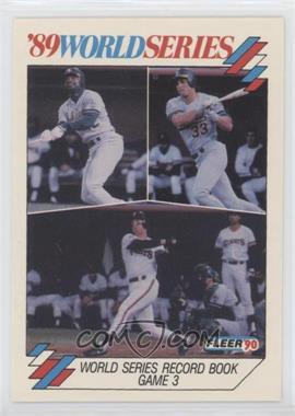 1990 Fleer - '89 World Series #10 - Dave Henderson, Jose Canseco, Matt Williams