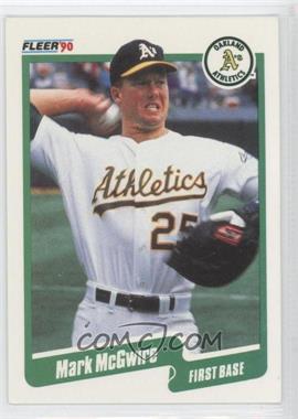 1990 Fleer - [Base] - Printed in Canada #15 - Mark McGwire (Spot On Pant Pocket)