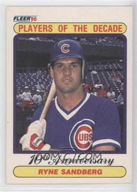 1990 Fleer - [Base] #625 - Players of the Decade - Ryne Sandberg