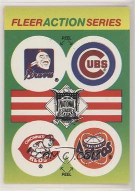 1990 Fleer - Team Stickers Inserts #_ACCH - Atlanta Braves, Chicago Cubs, Cincinnati Reds, Houston Astros