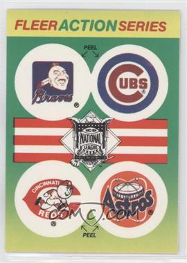 1990 Fleer - Team Stickers Inserts #_ACCH - Atlanta Braves, Chicago Cubs, Cincinnati Reds, Houston Astros