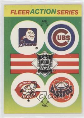 1990 Fleer - Team Stickers Inserts #_ACCH - Atlanta Braves, Chicago Cubs, Cincinnati Reds, Houston Astros