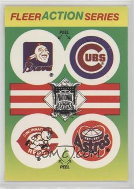 1990 Fleer - Team Stickers Inserts #_ACCH - Atlanta Braves, Chicago Cubs, Cincinnati Reds, Houston Astros