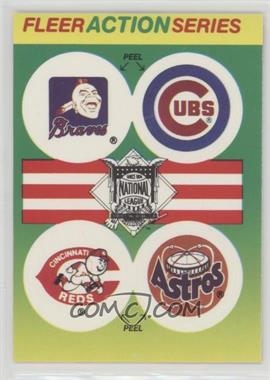 1990 Fleer - Team Stickers Inserts #_ACCH - Atlanta Braves, Chicago Cubs, Cincinnati Reds, Houston Astros