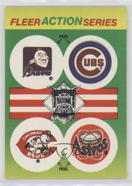 1990 Fleer - Team Stickers Inserts #_ACCH - Atlanta Braves, Chicago Cubs, Cincinnati Reds, Houston Astros