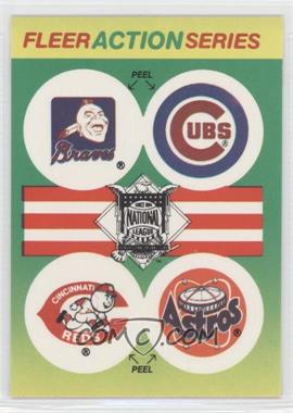 1990 Fleer - Team Stickers Inserts #_ACCH - Atlanta Braves, Chicago Cubs, Cincinnati Reds, Houston Astros